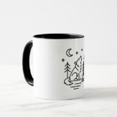 Howling Wolf Under the Moon Coffee Mug (Devant gauche)