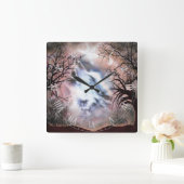 Howling Wolf Vignette Wall klok (Huis)