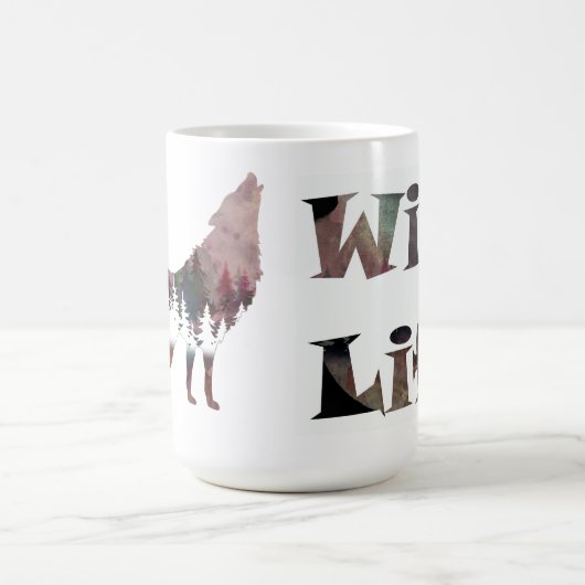 Howling Wolf Waterverf Wildlife Mok (Center)