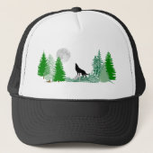 Howling Wolf Wide Uitzicht Trucker Pet (Voorkant)