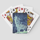 Howling Wolf Winter Forest Pokerkaarten (Achterkant)