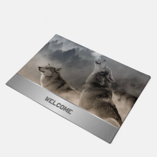 Howling Wolves Deurmat (Schuin)