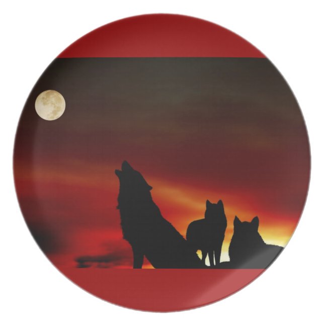 Howling Wolves Red Bord (Voorkant)