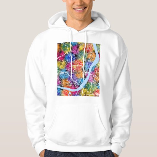 Howrah West Bengal City Map Hoodie (Voorkant)