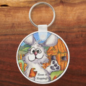 Hows it Hopping Cute Rabbit Sleutelhanger (Voorkant)
