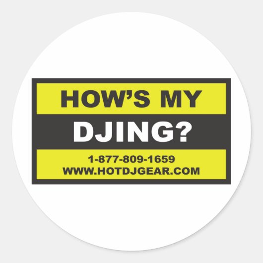 Hows My Dancing Ronde Sticker (Voorkant)
