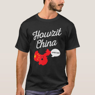 Howzit China Map Zuid Afrika Papa Joke T-shirt