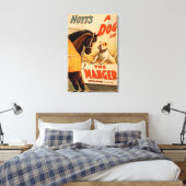 Hoyt is een hond in het Manger Theater Poster Canvas Afdruk (Insitu (Slaapkamer))