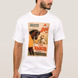 Hoyt is een hond in het Manger Theater Poster T-shirt