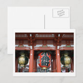 Hozomon (Binnenpoort), Sensoji-tempel, Tokyo Postc Briefkaart (Voorkant / Achterkant)