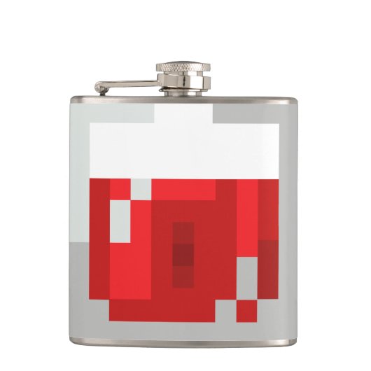 HP flesje met pixelated Health Potion Heupfles (Voorkant)