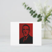 HP Lovecraft Portret Briefkaart (Staand voorkant)