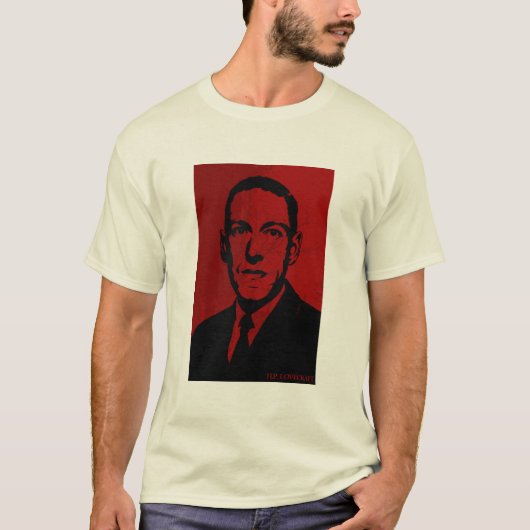 HP Lovecraft - rood T-shirt (Voorkant)