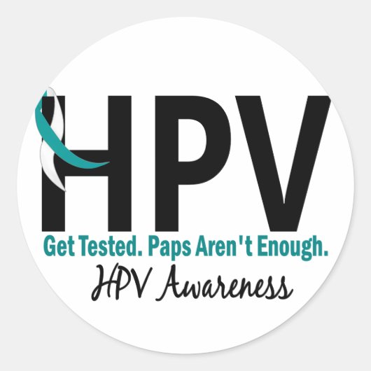 HPV Awareness 4 Ronde Sticker (Voorkant)