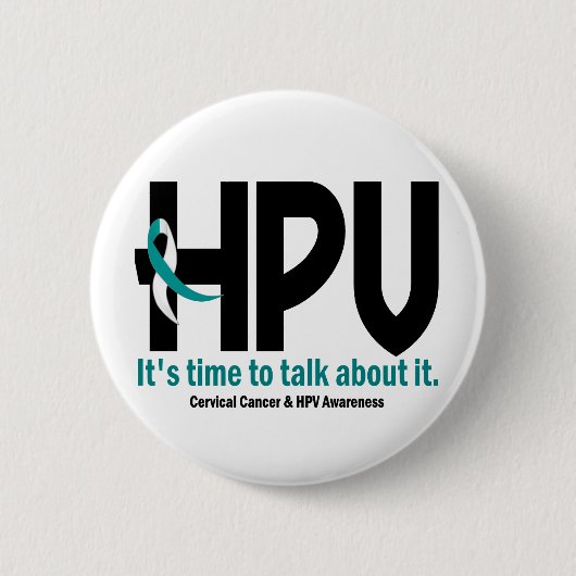 HPV-bewustzijn 1 Ronde Button 5,7 Cm (Voorkant)