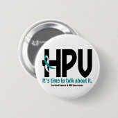 HPV-bewustzijn 1 Ronde Button 5,7 Cm (Voorkant /achterkant)