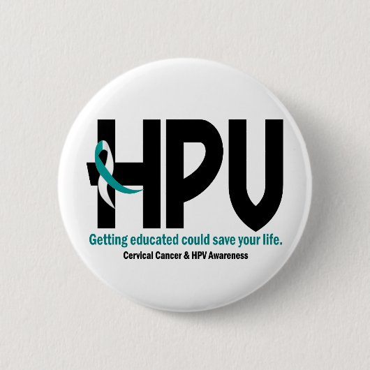 HPV-bewustzijn 2 Ronde Button 5,7 Cm (Voorkant)
