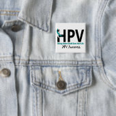 HPV-bewustzijn 3 Vierkante Button 5,1 Cm (In situ)