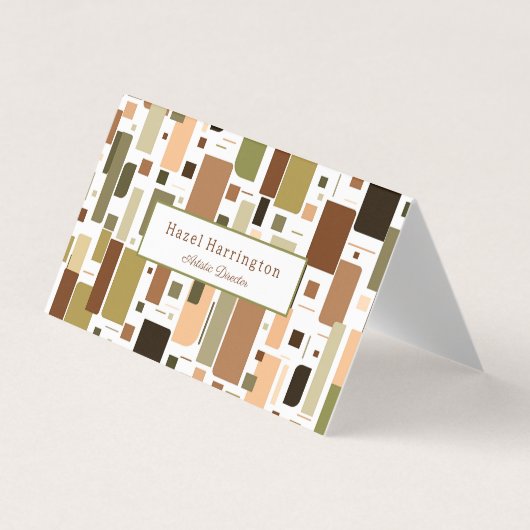 HQ Code Retro Gevouwen Visitekaartje Mid Century (Voorkant)