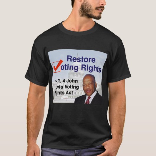 HR4 John Lewis Loi sur les droits de vote T-shirt (Devant)