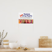 HR4 John Lewis Stemrechtwet Poster (Keuken)