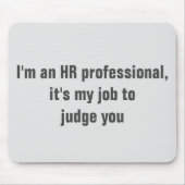 HR Human Resources Grappige Humor Mousepad Muismat (Voorkant)