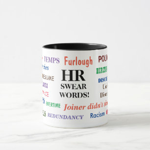 HR Human Swear Words Annoyely Funny Gift Mok