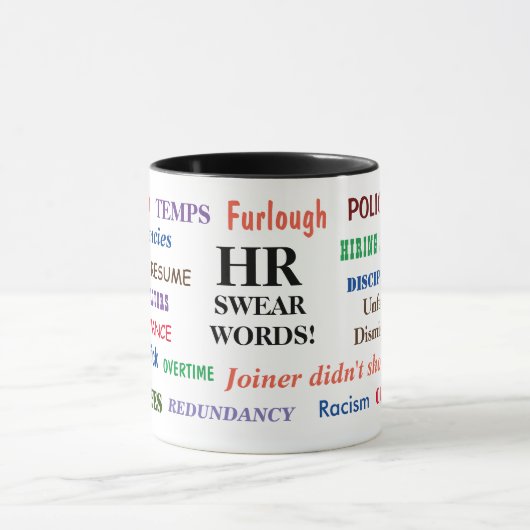 HR Human Swear Words Annoyely Funny Gift Mok (Midden)