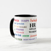 HR Human Swear Words Annoyely Funny Gift Mok (Voorkant links)
