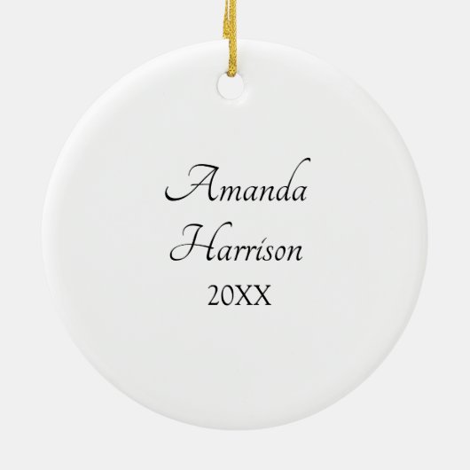 HR Kerstversiering Keramisch Ornament (Achterkant)