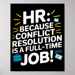 Hr-manager Human Resources Medewerker Werkplekdram Poster