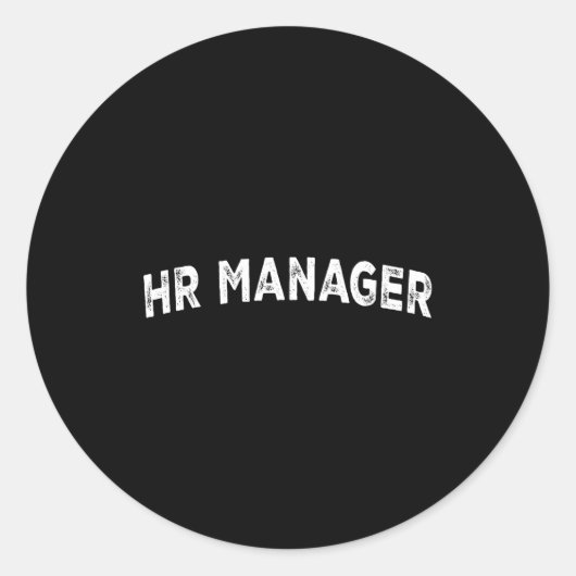 Hr Manager  Ronde Sticker (Voorkant)