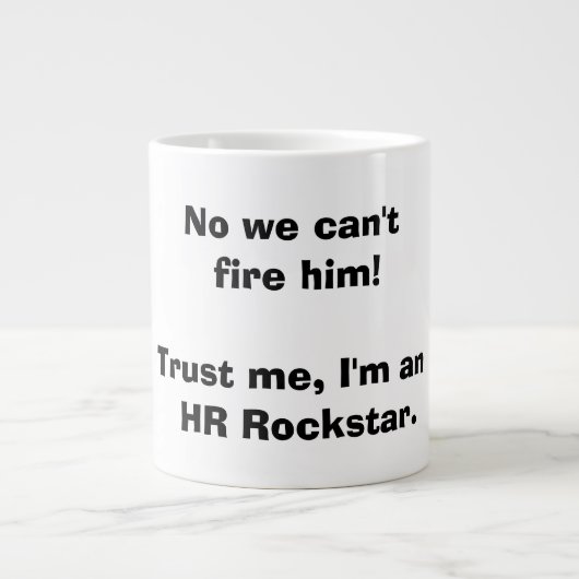 HR-Mok voor human resource Extra Grote Mok (Voorkant)