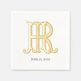 HR Monogram of RH Monogram Napkins Servet