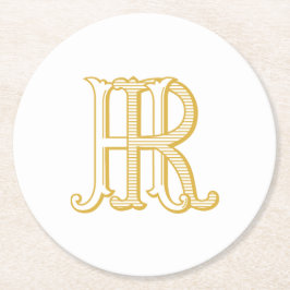 HR-monogram of RH-monogram onderzetters