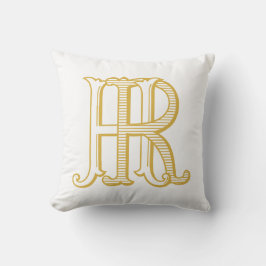 HR Monogram of RH Monogram Sierkussen
