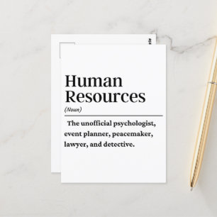 HR Personeelsdefinitie Briefkaart