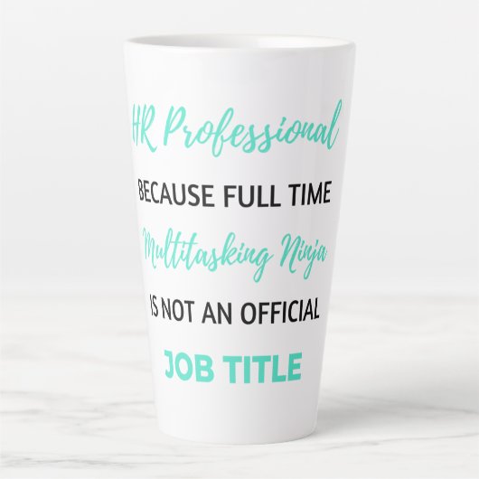 HR Professional, omdat full-time multitasking 2 Latte Mok (Voorkant)