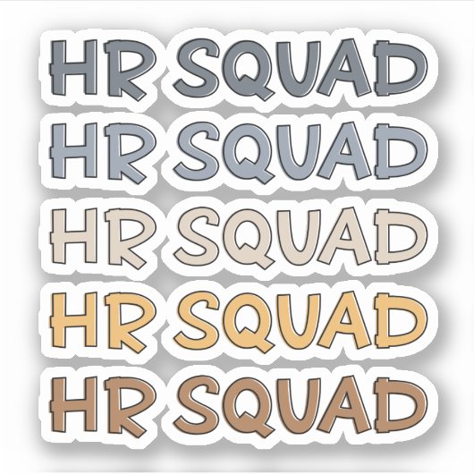 HR Squad Human Resources Team — Giften Sticker (Voorkant)