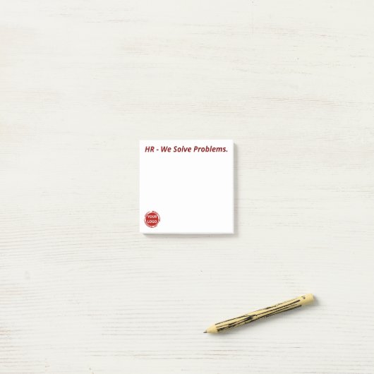 HR - Wij lossen problemen op. CUSTOM Post-it® Notes (Op bureau)