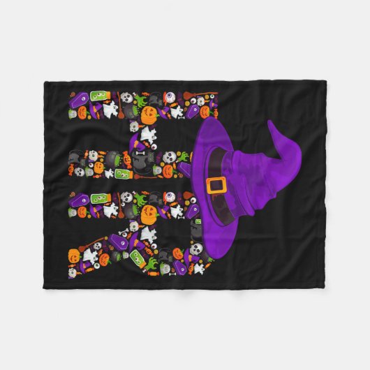 Hr Witch Human Resources Pumpkin Halloween Costume Fleece Deken (Voorkant (Horizontaal))