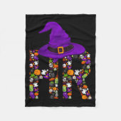 Hr Witch Human Resources Pumpkin Halloween Costume Fleece Deken (Voorkant)