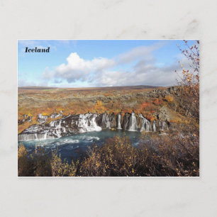 Hraunfossar, IJsland (B) Briefkaart