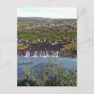 Hraunfossar-waterval in IJsland Briefkaart