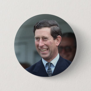 HRH De Prins van Wales Ronde Button 5,7 Cm