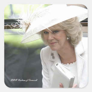 HRH Duchess van Cornwall Vierkante Sticker