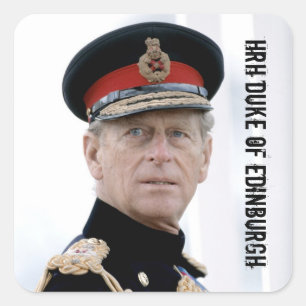 HRH Duke of Edinburgh Vierkante Sticker