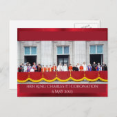 HRH King Charles III Coronation balcony Briefkaart (Voorkant / Achterkant)