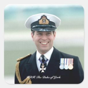 HRH Prince Andrew Vierkante Sticker