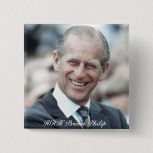HRH Prince Philip 1983 Vierkante Button 5,1 Cm